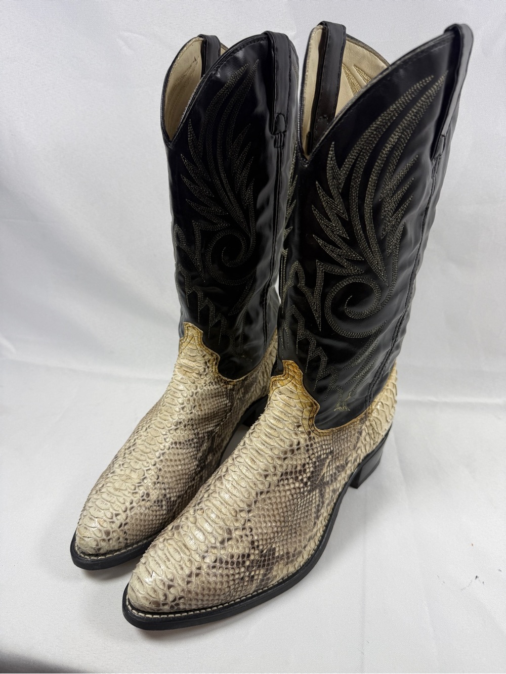 Vintage Texas USA Genuine Python Cowboy Boots Men’s Size 10/10.5D